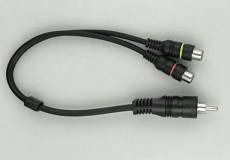 Adapter  wtyk RCA / 2*gniazdo RCA; przewód