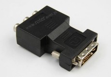 Adapter wtyk DVI / 3*gniazdo RCA