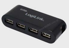 Hub USB 2.0 z zasilaczem czarny Logilink