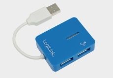 Hub USB 2.0 4-portowy SMILE niebieski