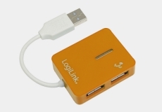Hub USB 2.0 4-portowy SMILE pomarańczowy