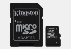 Karta pamięci mikroSD(HC) Kingston 8GB z adapterem