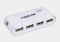 Hub USB 2.0 z zasilaczem biały Logilink