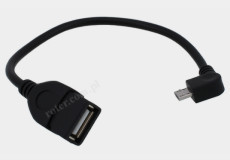 Adapter mikro USB/gniazdo USB host OTG kątowy